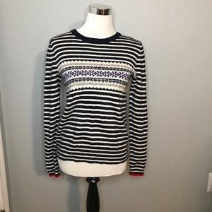 J Crew fair isle striped sweater